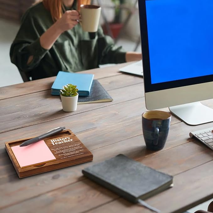 History Teacher Sticky Note Holder, History Teacher Gifts, Thank You Appreciation Quote Gifts for History Teacher Women Men from Student Self-Stick Note Pad Holders ZSS29