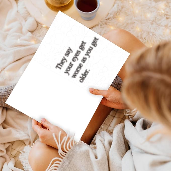 Funny Birthday Card Gift for Him, Her, Husband, Wife, Dad, Mom, Friends – 'Glasses Make You Look Smarter' – Cute Birthday Gift for Eyeglass Wearers, Happy Birthday Card