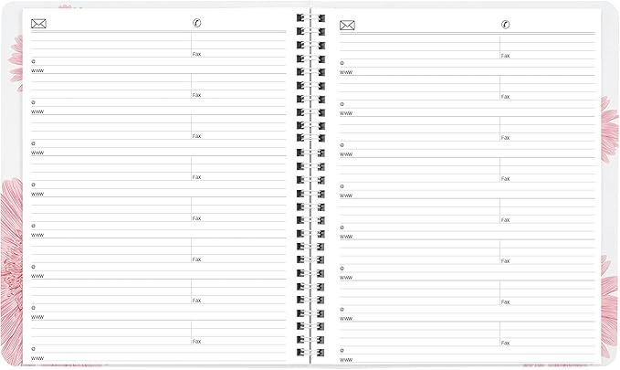 Brownline 2024 Pink Essential Monthly Planner, 14 Months, December 2023 to January 2025, Twin-Wire Binding, 8.875" x 7.125", Pink Daisy Design (CB1200G.05-24)