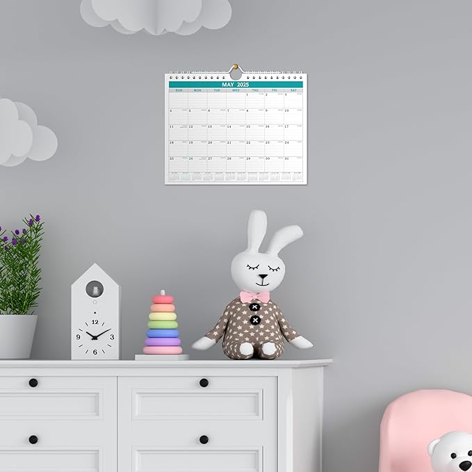2025 Wall Calendar - Monthly Calendar 2025, 8.5" x 11", January 2025 to December 2025, Calendar with Twin-Wire Bound, Wall Calendar with Writing Blocks