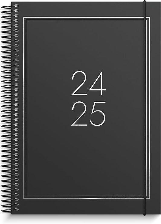 Doodle Academic Planner 2024-2025 | July 2024 - August 2025 | Weekly & Monthly Planner | Space for Creativity | Planner stickers included | Black cover | 120gsm paper