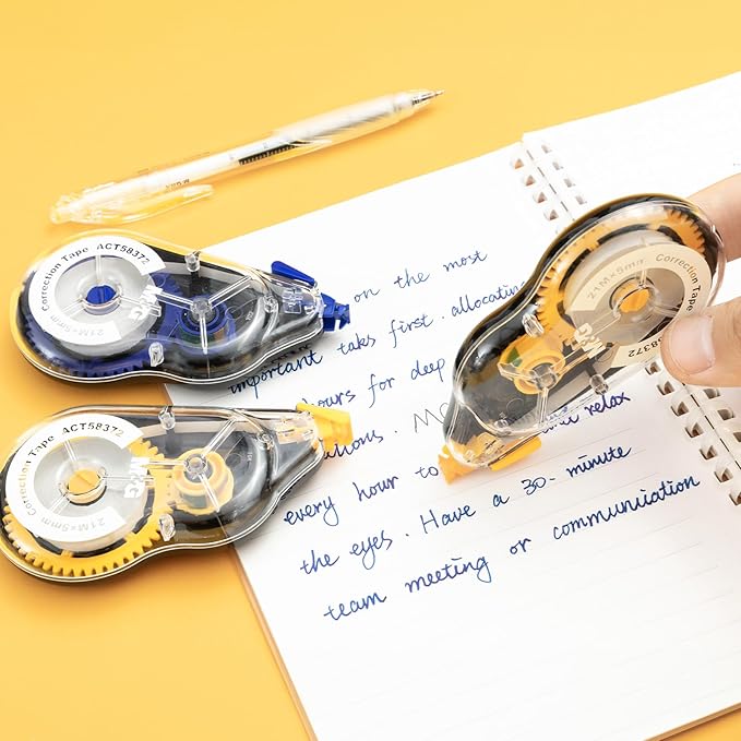 M&G 12 pack 68.9 Feet correction tape,826.8FT/ 252M in total, Correction tape bulk for School, Office, Note Taking, Journal,Easy to Use Applicator for Instant Corrections