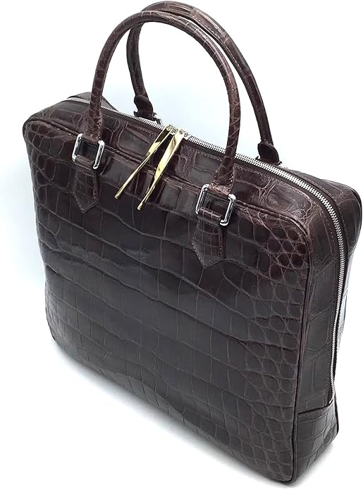 Masami Handmade Genuine Crocodile Leather Business Bag, Briefcase, Japanese brand, Leather bag