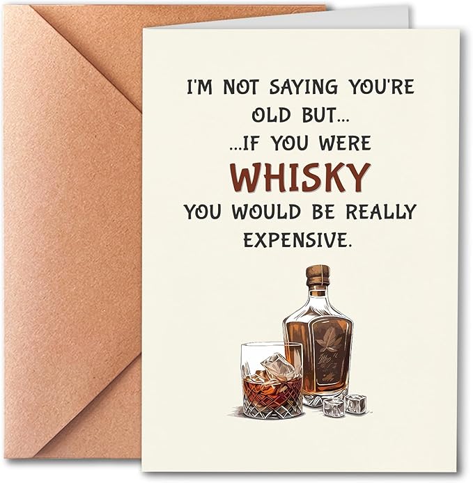 Funny Birthday Card for Old Men or Old Women, Suitable for Him And Her, Unique Birthday Gift for Dad, Mom, Husband, Wife, Grandpa, Grandma, Brother, Sister, Friends And Family.