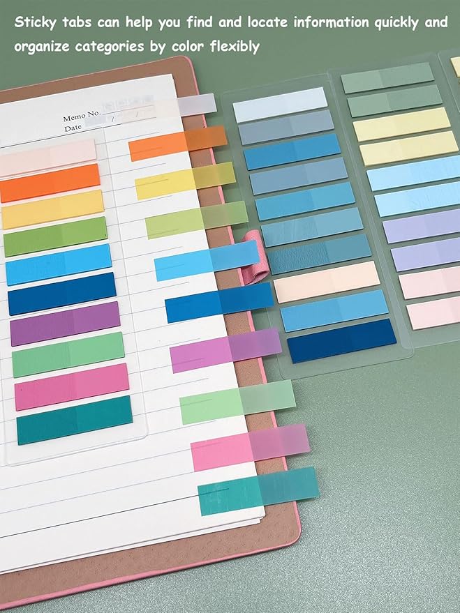 4800pcs Book Annotation Tabs, Sticky Book Tabs for Annotating, Morandi Sticky Notes for Binder, Page Markers, Multi-Colored Writable and Repositionable Annotation Supplies