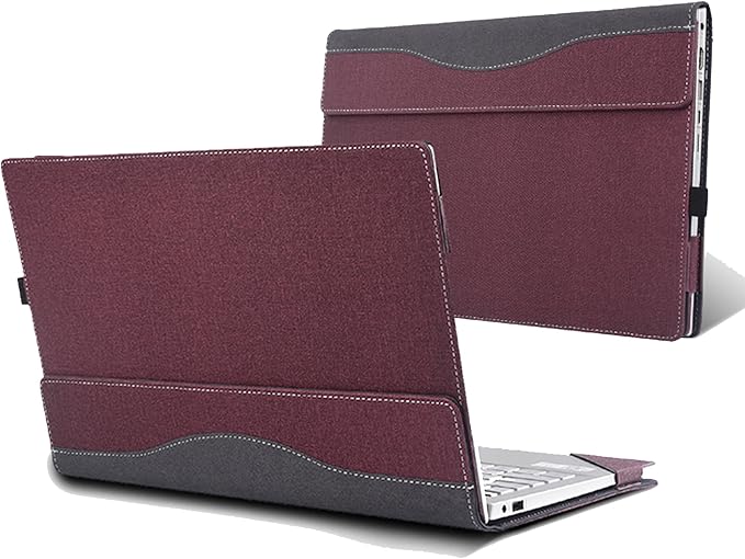 Laptop Cover for MSI Summit E13 Flip Evo Professional Laptop A11MT-022 /Summit E13 Flip Evo A12M / E13 FlipEvo A13MT 13" PU Leather Inside Pocket Cover (Wine red)
