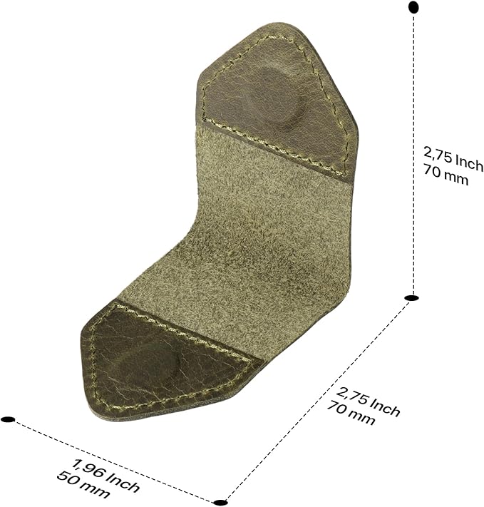 Londo Genuine Leather Handmade Bookmark (Set of 2) (Magnetic, Green)