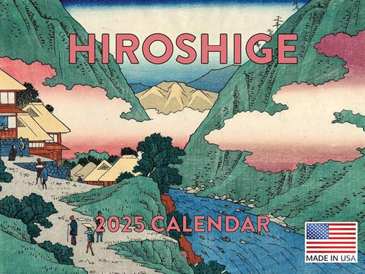 Hiroshige 2025 Wall Calendar Japanese Art Woodblock Wood Block Print Monthly Wall Calender 12 Month | American Made In The USA