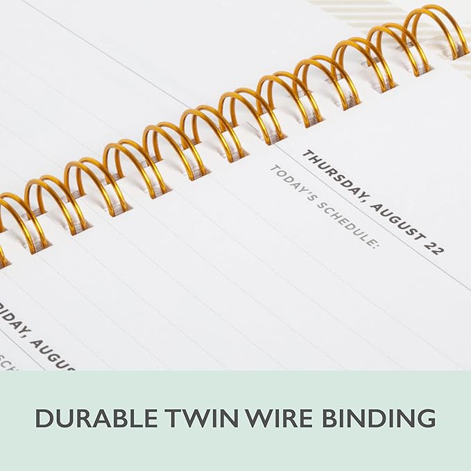 Blue Sky Day Designer for 2024-2025 Academic Year Weekly and Monthly Planner, 8.5" x 11", Flexible Cover, Wirebound, Peyton Navy (107924-A25)