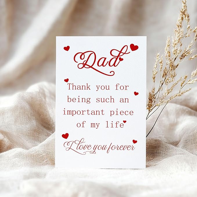 Funny Dad Birthday Card from Daughter Son, Sweet Birthday Gifts Cards for Father, Unique Thank You for Dad Card, Best Father Birthday Gifts Ideas
