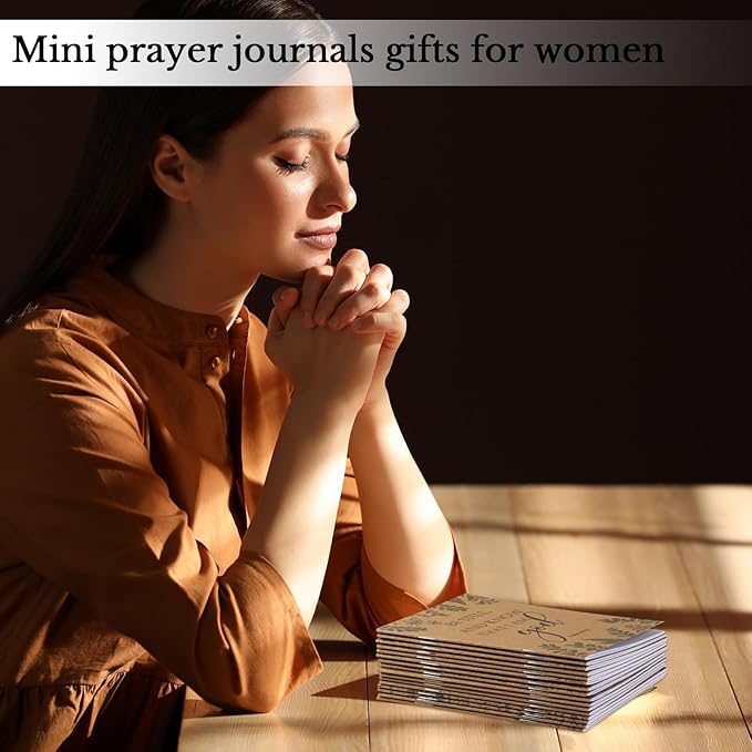 Ctosree 100 Pcs Bible Verse Inspirational Notebook Christian Notepad Bulk Kraft Prayer Journal for Women Scripture Flower Pocket Notebook for Church School Classroom Supplies 3.15 x 5 Inches