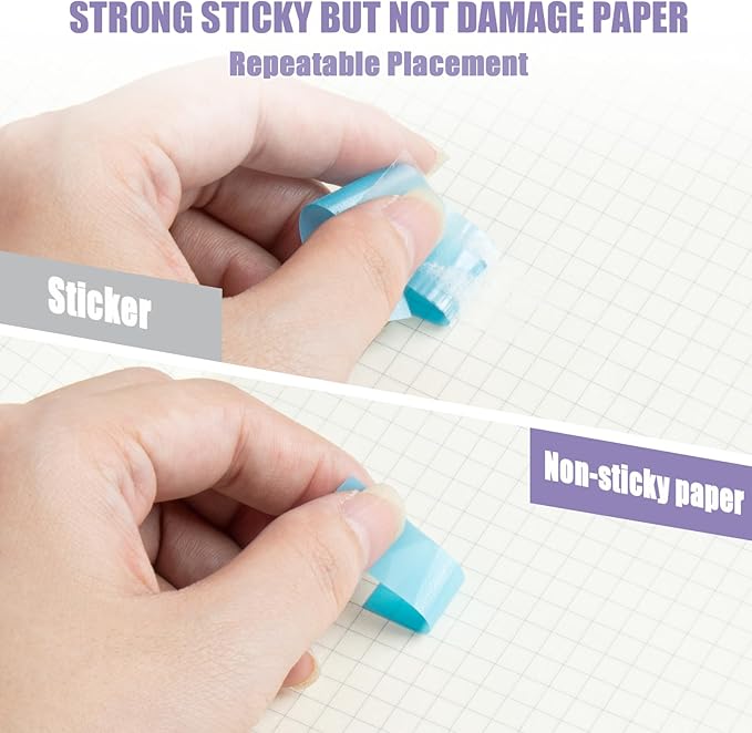 ZTML MS Sticky Tabs 1200 Pieces Book Tabs, Transparent Book Markers, Writable and Repositionable Page Makers, Morandi Index Tabs for Annotating Books, Page Tabs, Books Flags