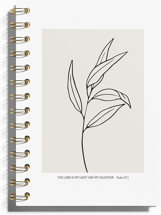 Bible Notebook, Prayer Journal - Christian Gifts Journal, Bible Verse Notebook, Daily Prayer Journal, Bible Notebooks for Note Taking, Christian Notebook for Women, 5.5x8.3 Inches