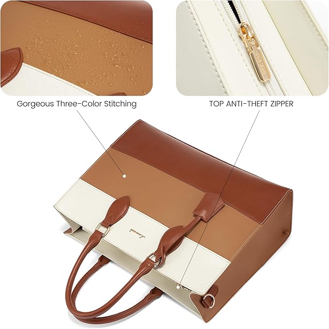 LOVEVOOK Laptop Tote Bag for Women, Work Totes Business Office Computer Briefcase with Clutch Purse