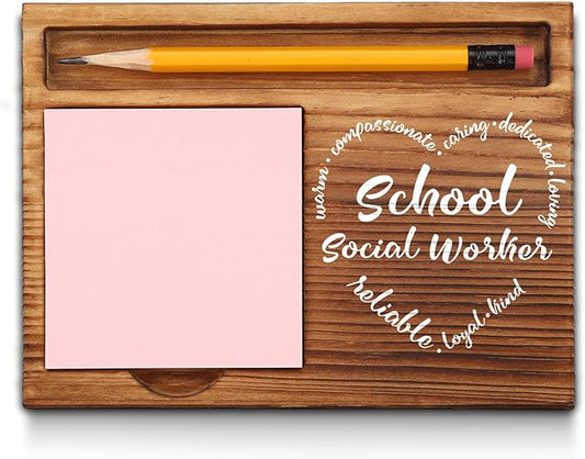 School Social Worker Gifts, School Social Worker Appreciation Gifts, Thank You Social Worker Gifts, School Social Worker Office Decor, School Social Worker Desk Self-Stick Note Pad Holders GSH6