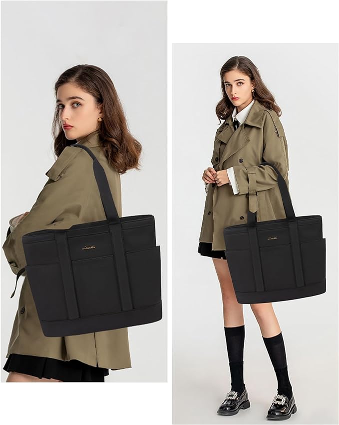 LOVEVOOK Tote Bag for Women，Lightweight Work Bag for Teacher, 15.6 Inch Laptop Bag，Large Shoulder Bag