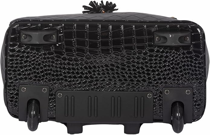 JKM and Company Alligator Compatible With Computer iPad, Laptop Tablet Rolling Tote Bag Briefcase Carryall Bag