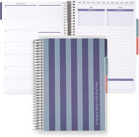 Erin Condren A5 Spiral Work Life Balance Journal | Features Pages of Thick, Bleed Resistant 80 lb. Paper to Boost Productivity