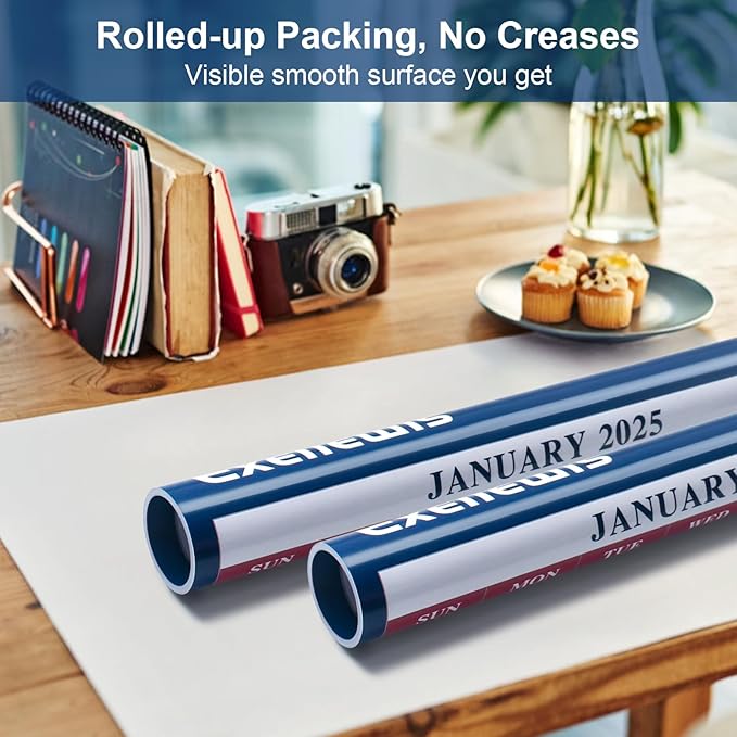 2025 Wall Calendar 32"x48" Wet & Dry Erase Calendar for Wall - Large Yearly Planner 12 Months, 2-Sided Reversible Horizontal Vertical Calendar January to December for Home Office School