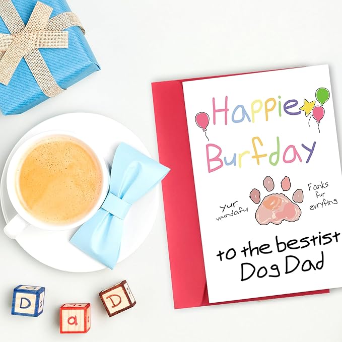 Funny Father's Day Card for Dog Dad, Cute Fathers Day Gift, Humorous Birthday Gifts