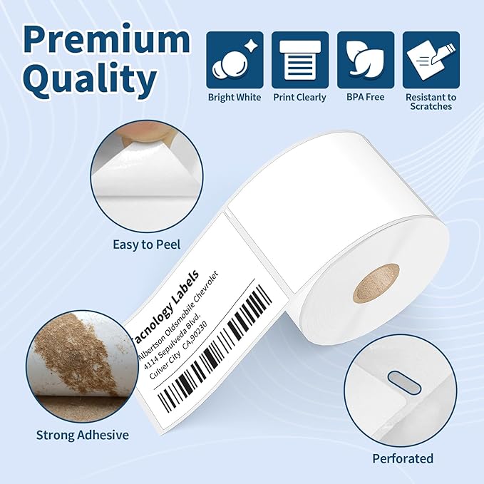 Tacnology 24 Rolls 7200 Labels Compatible with DYMO 30256 2-5/16" X 4" Adhesive Shipping Papers, Direct Thermal Labels Used with DYMO Label Writer 450, 450 Turbo, 4XL, Rollo & Zebra Desktop Printers