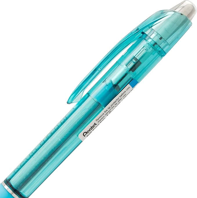 Pentel RSVP Super RT Ballpoint Pen, (1.0mm) Medium Line, Sky Blue Ink, 2-Pk - BX480BP2S