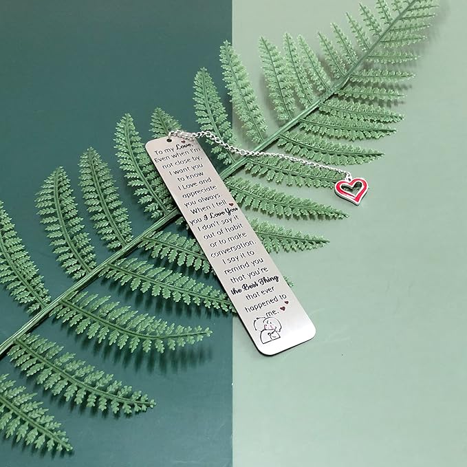 to My Love Bookmarks for Women Men Birthday Gifts Wife Husband Bookmark Romantic Valentines Day Present Wedding Anniversary Personalized Book Lover Boyfriend Girlfriend Engagement Christmas Keepsakes