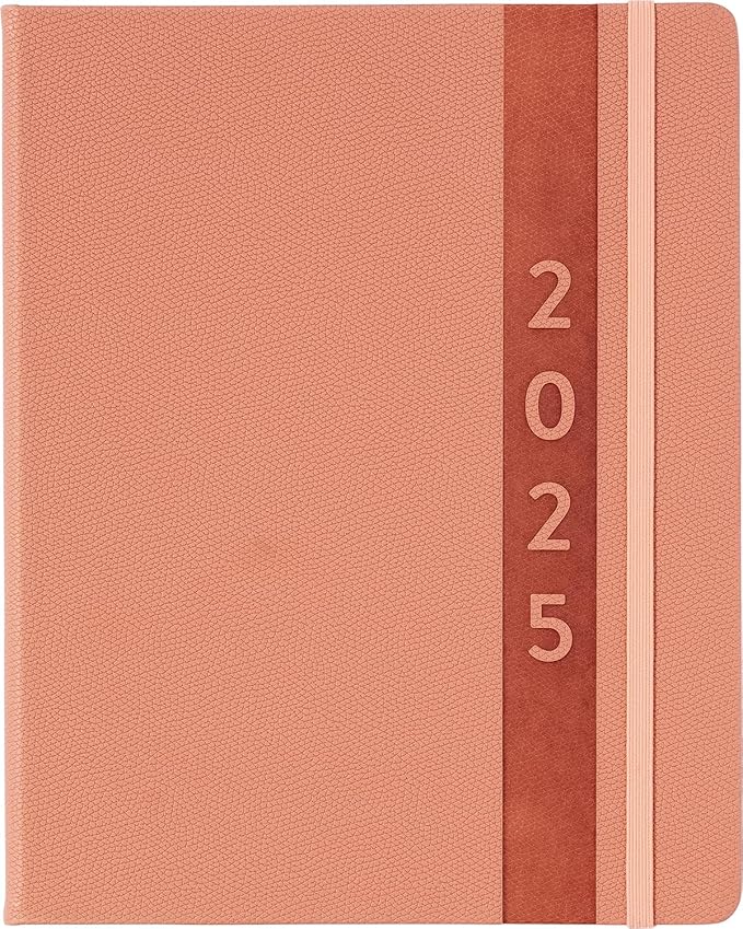 Eccolo 2025 Large Agenda Planner, 12 Month, Yearly, Monthly & Weekly Pages, Habit & Gratitude Tracker (Hardcover - 8 x 10")