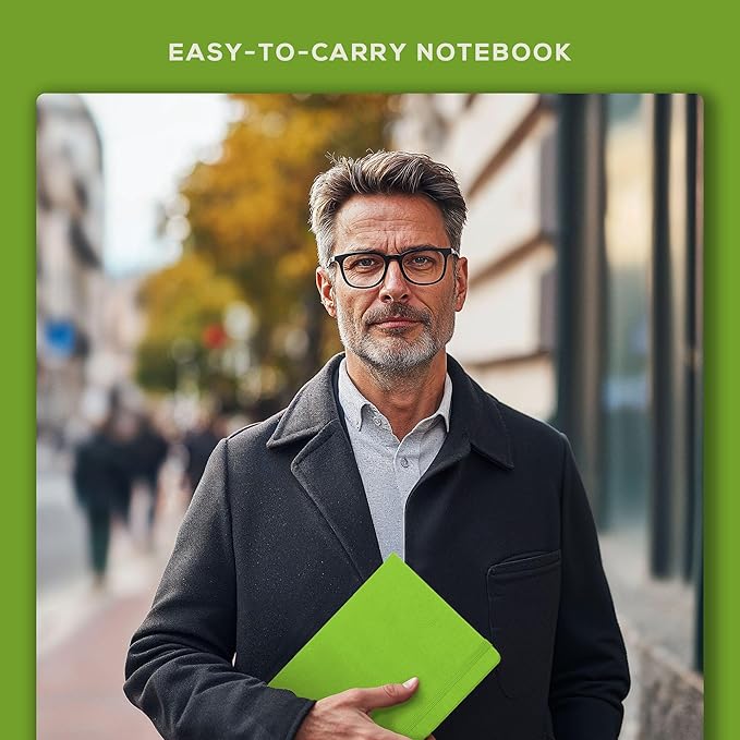 BEECHMORE BOOKS Lined Journal Notebook, 5.8 x 8.3 inch, A5 160 Lined Pages, Hardcover Leather Journals for Women, Men, Writing and Notebooks for Work - 120 GSM Thick Paper, Gifts Box Included