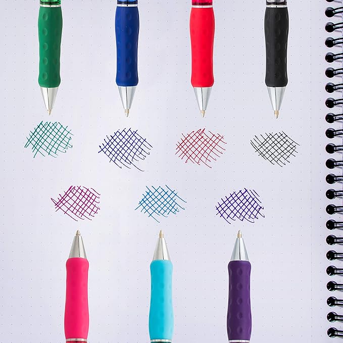 Pentel RSVP Super RT Ballpoint Pen, (1.0mm) Medium Line, Assorted Ink (ABCD), 4-pk - BX480BP4M