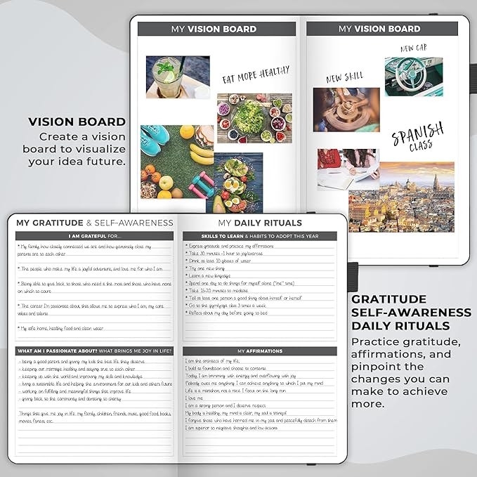 Clever Fox Dated Planner 2025-2026 – Weekly Life Planner Notebook for Goal Setting & Time Management – Planner with Habits Tracker, to-do List & Dated Pages – A5, Lasts 1 Year (Black)