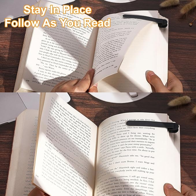 6Pcs Automatic Bookmark, Silicone Smart Book Marks for Reading Women, Men, Kids,Cute Unique Book Markers Bookmark Clip Reading Accessories Gifts for Book Lovers