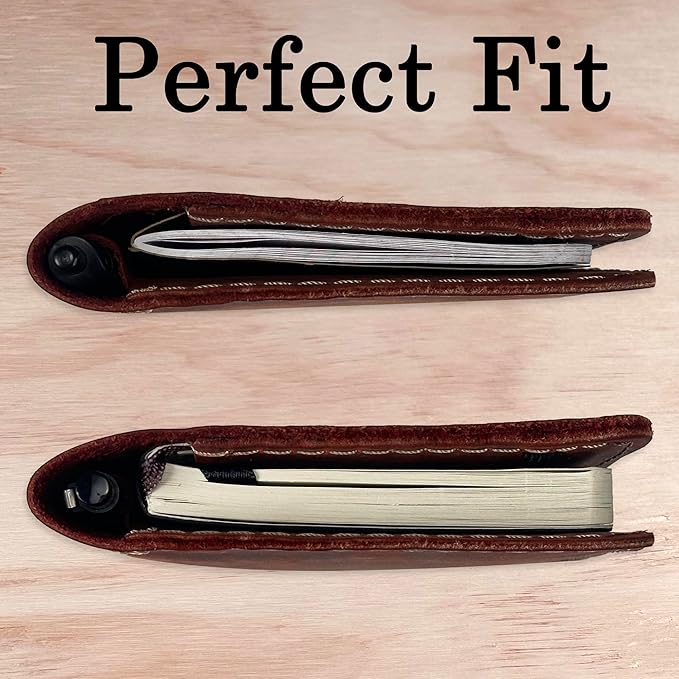 Thot Ra Leather Cover for Field Notes, Passport Cover, Leather Notebook Cover for 3.5" x 5.5" with Pen Holder, Only Cover (Shedron)