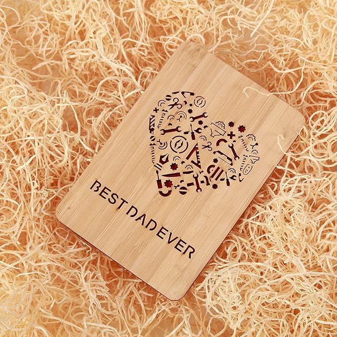 Tools Patterns Best Dad Ever Gifts Card,Fathers Day Cards from Kids,to Say Happy Anniversary,Birthday,Gift for Dad from Daughter and Son, Wife