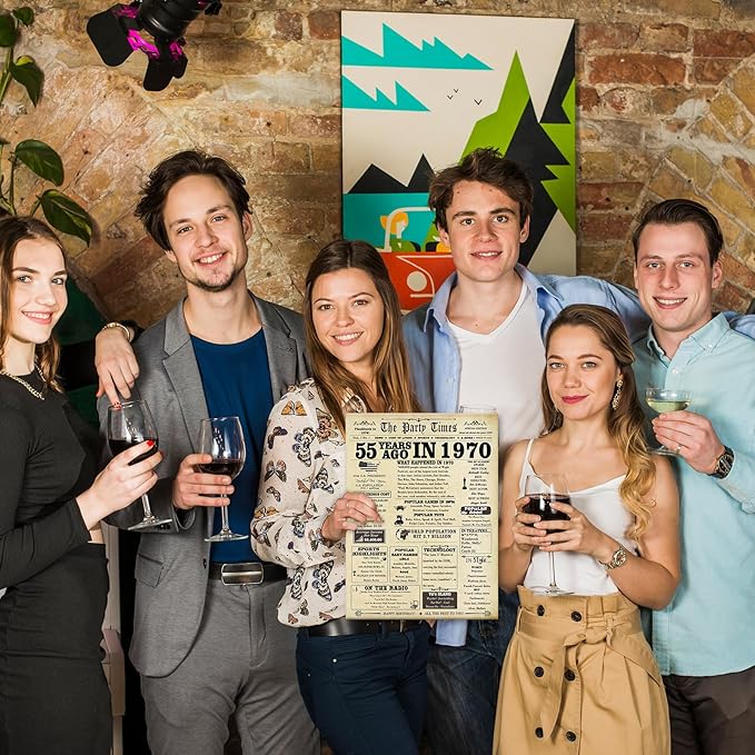 Happy 55th Birthday Card for Men Women,Jumbo 55 Year Old Birthday Gifts for Husband Wife or Dad Mom,Wedding Anniversary Card,Cheers to 55th Birthday Card Decorations