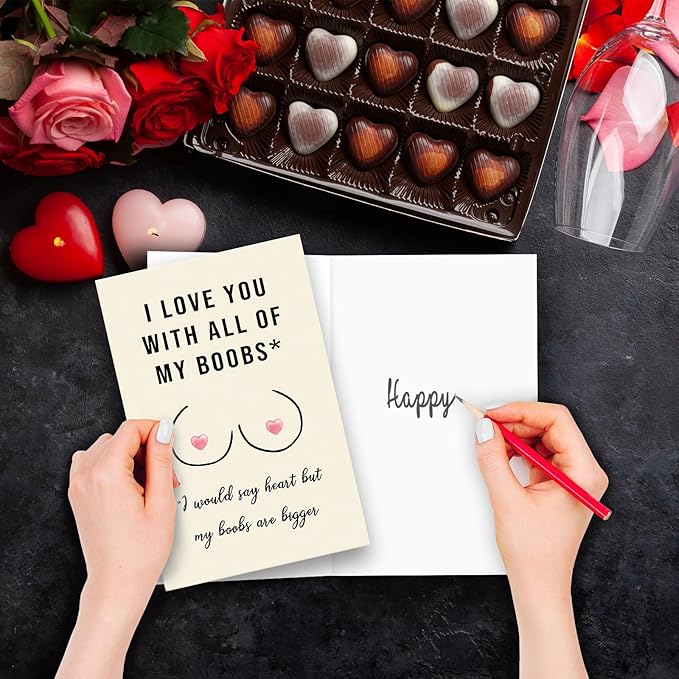 Valentines Day Gifts for Him, Funny Valentines Day Card for Husband Boyfriend, Naughty Valentine's Day Card Gifts for Fiance, Happy Anniversary Card Gifts for Men