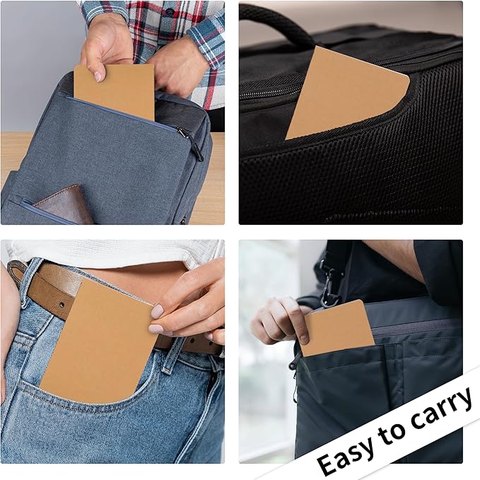 60 Packs Kraft Small Blank Notebooks, Unlined Mini A6 Journals Bulk, Blank Notepads for Kids Students School Office, Traveler Sketching, Drawing, Writing Supplies, 5.5" x 4", 30 Sheets/60 Pages