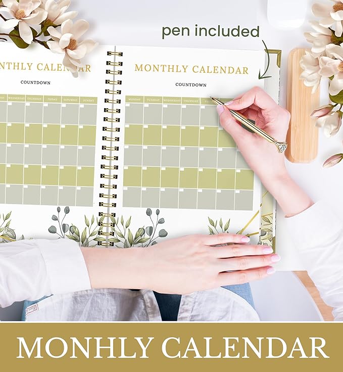 Beautiful Wedding Planner for the Bride with Gold Diamond Pen , 6 Tabbed Sections Wedding Planning Book & Engagement Gifts , Unique Inner Pockets Wedding Planner Book and Organizer BY SOZONE , 9.5 X 11.5 inches