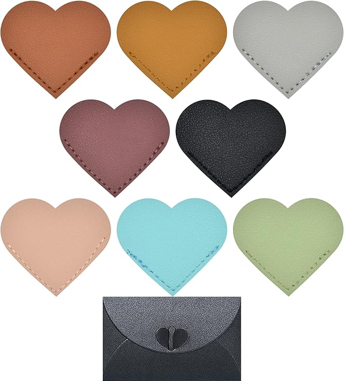 8 pcs Bookmarks，Leather Bookmarks for Reading Women，Cute Kids Love Bookmarks，Gifts for Book Lovers and Book Club，Fun Page Makers,Essentials for Readers,Personalized Bookmark