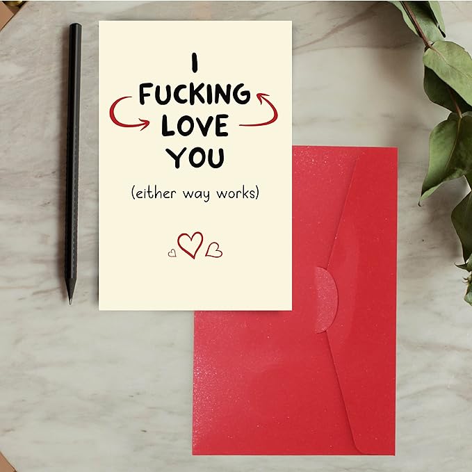 Cheerin Funny Anniversary Greeting Card with Envelope - Romantic Birthday Card - Hilarious Gifts for Him Her Girlfriend Boyfriend Wife Husband