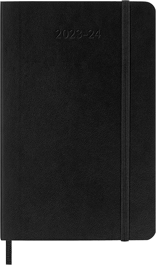 Moleskine Classic 18 Month 2023-2024 Weekly Planner, Soft Cover, Pocket (3.5" x 5.5"), Black
