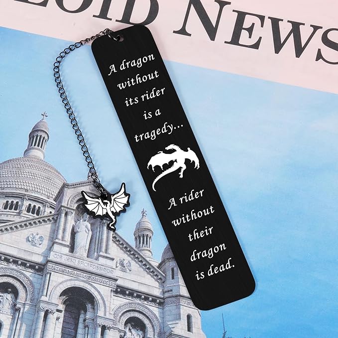Dragon Merch for Women Men Dragon Bookmark for Him Her Fantasy Bookmark for Teen Girls Cool Book Marker Gift for Book Lover Book Fans Book Accessories Birthday Gift for Book Nerd Novel Gift