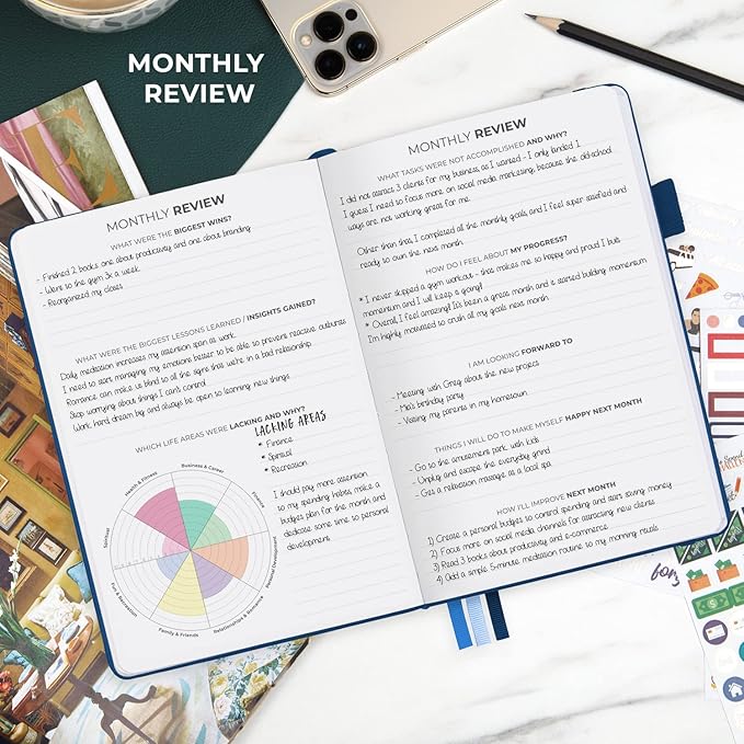 Clever Fox Dated Planner Premium Edition – 2025-2026 Weekly Planner for Planning, Goal Setting & Time Management – Planner Notebook with Habit Tracker & to-do List – A5 Size (Navy Blue)