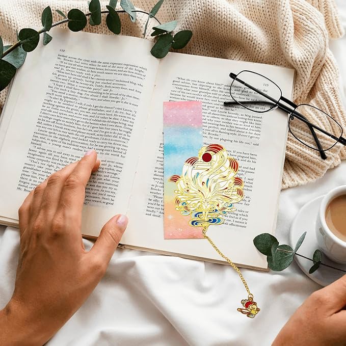 Nine-Tailed Fox Metal Bookmarks for Women Book Lovers Students Birthday Graduation Gifts Cute Metal Bookmark Book Marks with Gift Box Markers Accessories for Reading