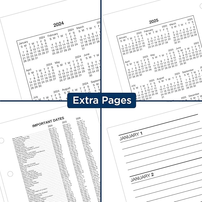 AT-A-GLANCE 2024 Daily Desk Calendar Refill, 3" x 3-3/4", Mini, Loose-Leaf (E9195024)