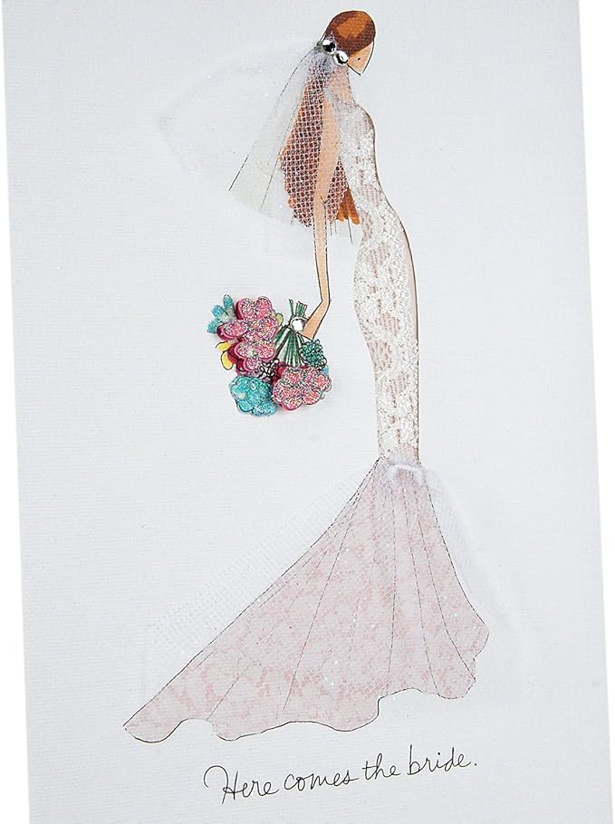 Hallmark Signature Wedding Card, Engagement Card, or Bridal Shower Card (Here Comes the Bride) (699RZH6205)