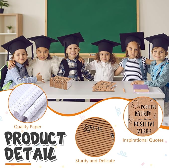 Yeaqee 72 Pcs Motivational Pens Notepads Gifts Set Inspirational Quote Ballpoint Pen Small Notebook Mini Journal Bulk Gifts for Teacher Coworker Gifts Women Office School(Positive)