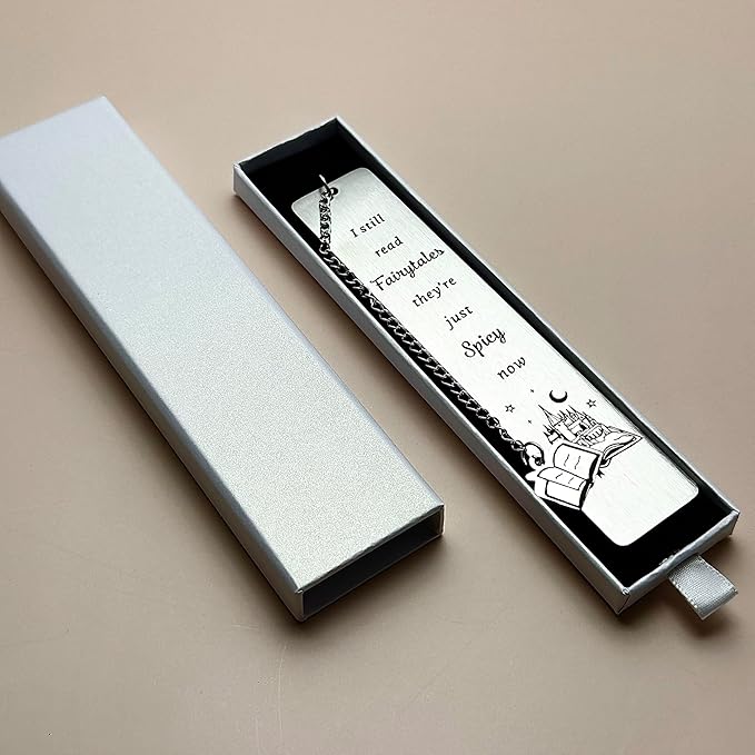Funny Bookmark Gifts for Women Men, Bookish Christmas Birthday Gifts, I Still Read Fairytales They're Just Spicier Now, Book Mark for Best Friends Reader Funny Gifts Bookmarks for Women Men