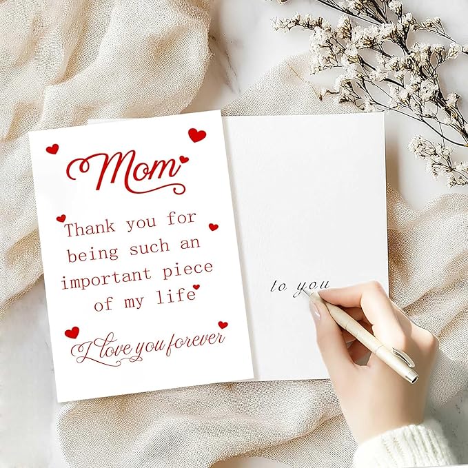 Funny Mom Birthday Card from Daughter Son, Sweet Birthday Gifts Cards for Mother, Unique Thank You for Mom Card, Best Mom Birthday Gifts Ideas