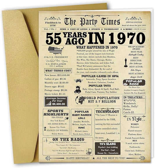 Happy 55th Birthday Card for Men Women,Jumbo 55 Year Old Birthday Gifts for Husband Wife or Dad Mom,Wedding Anniversary Card,Cheers to 55th Birthday Card Decorations